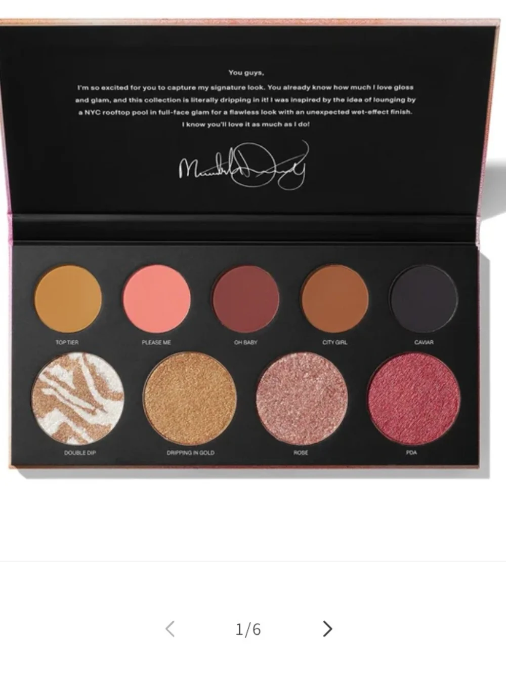 Morphe Eyeshadow Palette — Gold, Pink, Brown, Black